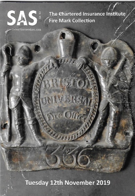 Repeat of CII Fire Mark Auction image, showcasing insurance heritage